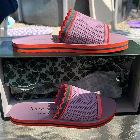 Kate Spade Lavender and Scarlet Slide Sandals - Picture 1 of 4